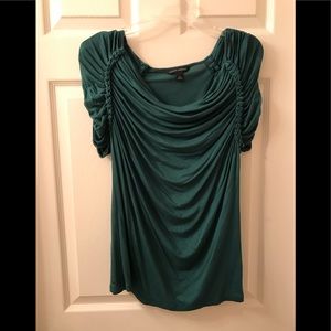 Banana Republic knit shirt size L dark teal/green